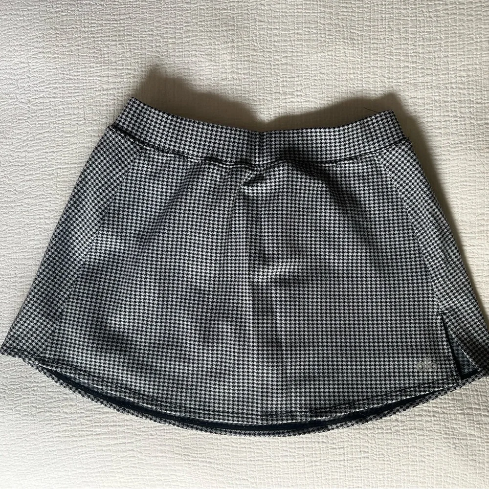 Classic Black and White Checkered Skirt